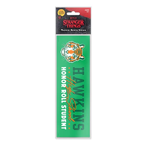 Image of Genuine Fred Stranger Things, Bumper Magnet, Hawkins High School, Multicolored