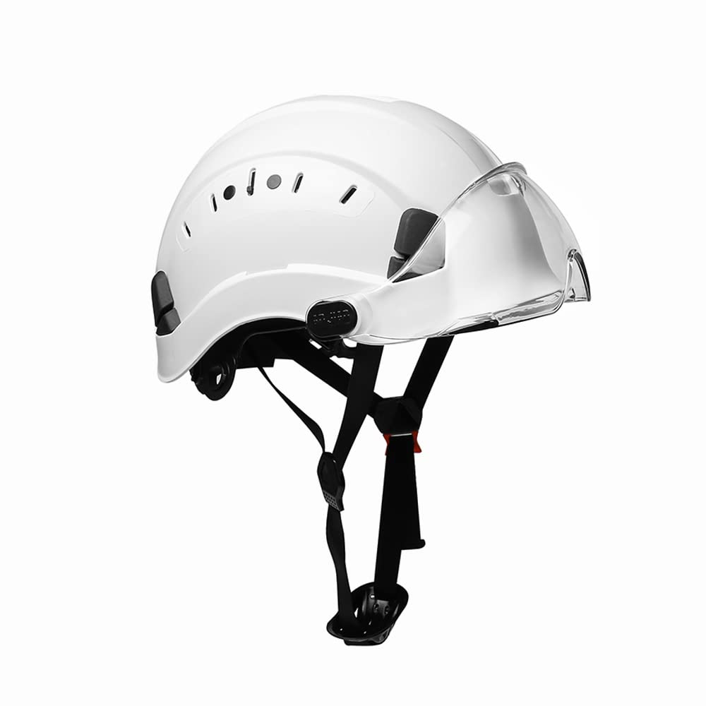 Safety Hard Hat ABS Helmet Adjustable with Visor 6-Point Suspension Perfect for Construction and Climbing