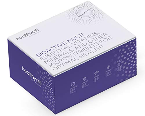 Liquid Gel Multivitamin - Healthycell Bioactive Multi | for Women, Men | Vitamin D3, B12, A, E, K, C, B Vitamins, Antioxidants | MICROGEL Maximum Absorption | 30 Gel Packs