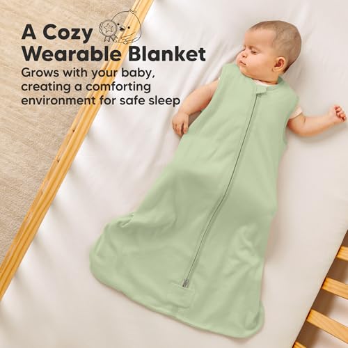 Image of 2-Pack Baby Sleep Sacks, Zipper Wearable Blanket - 100% Organic Cotton 0.5TOG, Soft Lightweight Toddler Sleeping Sack 6-12 months, Easy to Wear Newborn Swaddles Sleepsack (Roarsome, M)