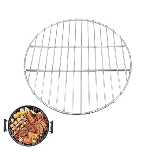 HSUYUN Grillrost Edelstahl Rund, Edelstahl Grill Gitter, Durchmesser 30 cm Grillgitter Rund, Robustes Grillroste Ersatz Kugelgrill, Silberfarben, für Camping, Picknick, Garten-Grillen HSUYUN Grillrost Edelstahl Rund, Edelstahl Grill Gitter, Durchmesser 30 cm Grillgitter Rund, Robustes Grillroste Ersatz Kugelgrill, Silberfarben, für Camping, Picknick, Garten-Grillen
