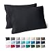 Bare Home Premium 1800 Ultra-Soft Microfiber Pillowcase Set - Double Brushed - Hypoallergenic - Wrinkle Resistant (King Pillowcase Set of 2, Black)