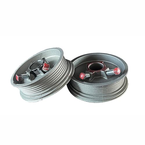 BE-TOOL 2PCS Garage Door Cable Drums, 530LBS Load Capacity, Smooth Quiet Operation for 8FT Garage Doors