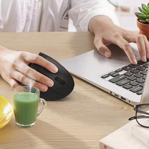 Générique Mice Ergonomique sans Fil pour PC | Contrôle Vertical USB Rechargeable | École de Bureau de Divertissement Compact Accessoire Portable – Image 3