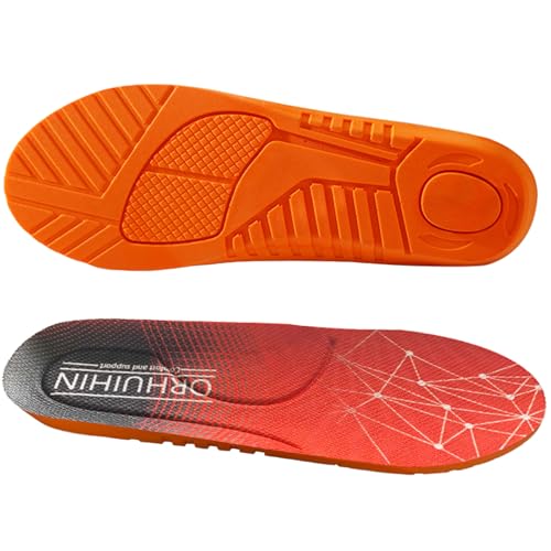 YMXWAN 足底筋膜炎 痛みの緩和 矯正インソール、アーチサポートの良い男性女性のためのフルレングスの矯正インサート、ランニング、ウォーキング、終日立って、トリミングなし、35~52