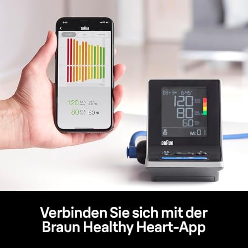 Intelligentes Braun ExactFit 5 Connect Oberarm-Blutdruckmessgerät | Braun Healthy Heart App...