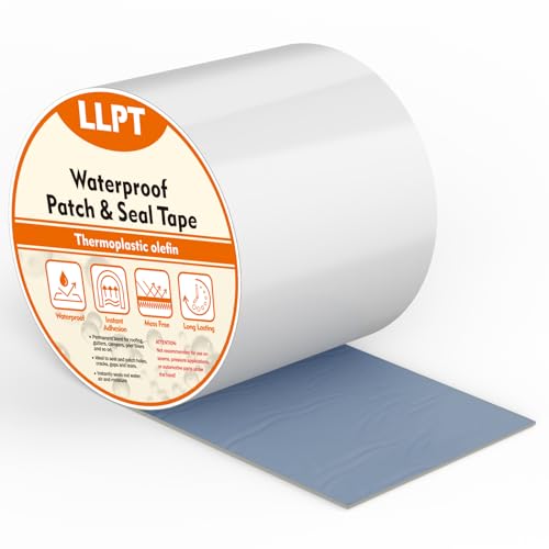 LLPT Waterproof Patch and Seal Tape 4" x 13 Ft 1 Pack, White
