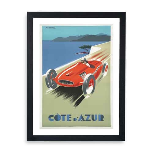 Affiche de voyage Côte d'Azur grand format encadré pour combler un mur vide avec élégance