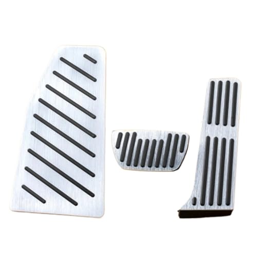 LHD Silver Car Foot Rest Gas Brake Pedal Pad Cover Trim Accessories,Compatible With Toyota RAV4 2019-2021