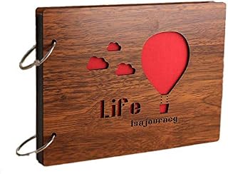 MINGZE DIY Photo Album, Life is a Journey Scrapbook, Anniversary Book, 22 x 16 cm, 8 inches (hot air balloon)