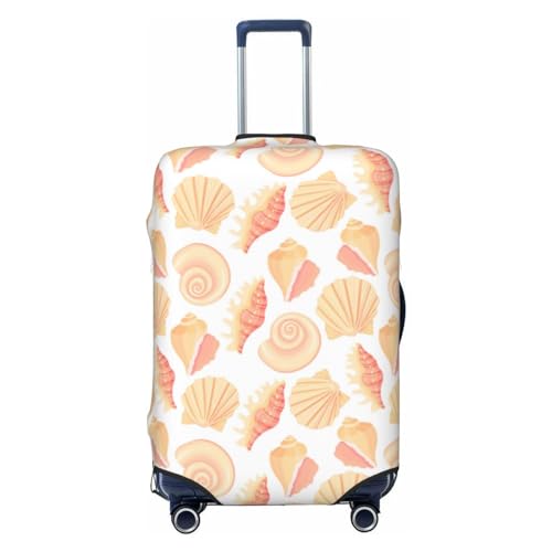 Conch Shells Print No.9050 Luggage Cover Protector Anti-Scratch Washable Fits 18-32 Inch Luggage-Small