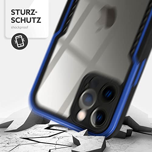 Coque TPU iPhone 12 Pro bleu transparent et coque silicone antichoc