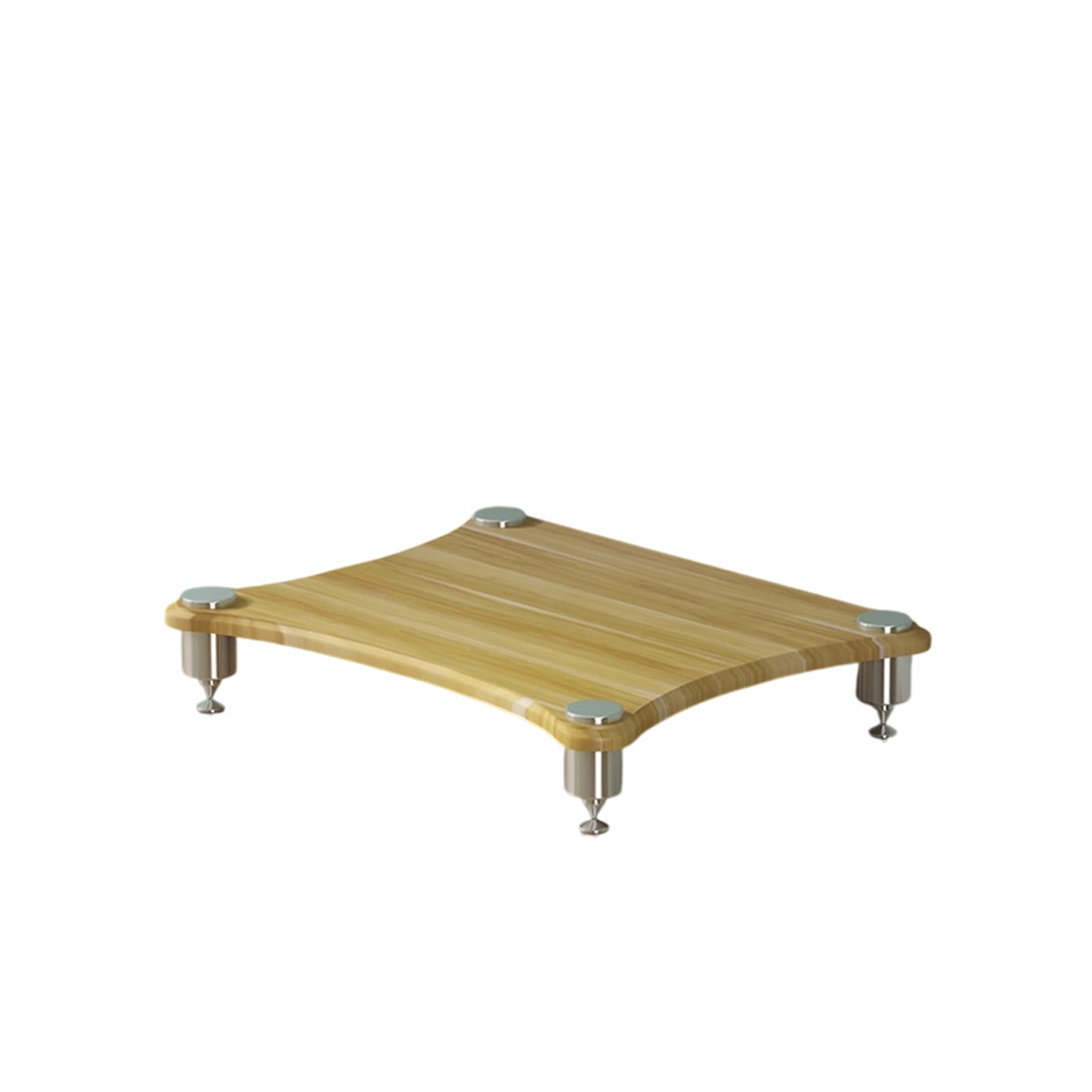 Meuble TV en bois de noyer support écran vitrine rangement d'angle