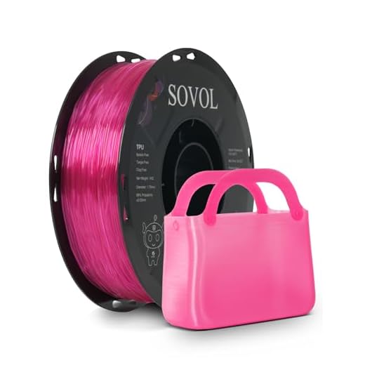 Sovol TPU Filament 1.75mm, 95A Soft TPU Flexible 3D Printer Filament with High Elasticity, 1kg (2.2lbs), Dimensional Accuracy +/- 0.03 mm, Fit Most FDM Printer, Clear Rose Red