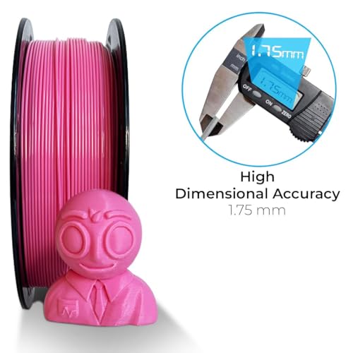Image of NFIL3D Premium High Strength PLA+ Bubblegum Pink 3D Printer Filament | Dimensional Accuracy + /- 0.015mm |1.75mm | Easy to Print, No Clogging,Smooth Finish,Tangle-Free |Compatible with All 3D Printers