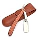 TorSor 2 Pack Straight Razor Case Pouch Sleeve Flap Cover Sheath Protective Holster PU Leather Carrying Holder Protector For Straight Edge Razors Blade Safety Travel Barber Close Shaving Manual Shaver