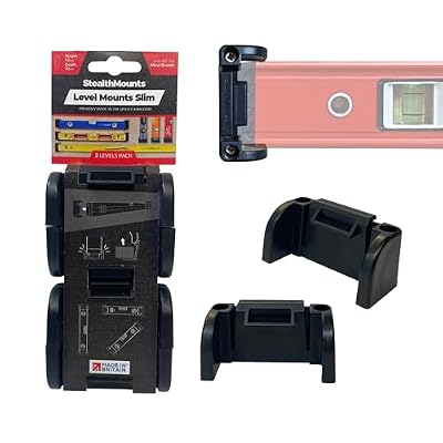 StealthMounts Slim Universal Level Holder - 2 Pack | Locking Level Mounts | Fits All Brands | Level Holder Mount | Level Holders | Level Holder for Truck | Level Mount | Level Hanger | Made in The UK