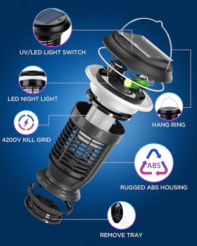 50% Off Solar Bug Zapper with Auto-On UV Light - Image 6