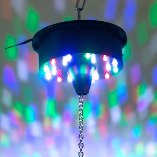 Tableclothsfactory 18 LED Light Rotating Heavy Duty Motor for Hanging Mirror Disco Ball, 5 RPM Battery Operated Motor with 8