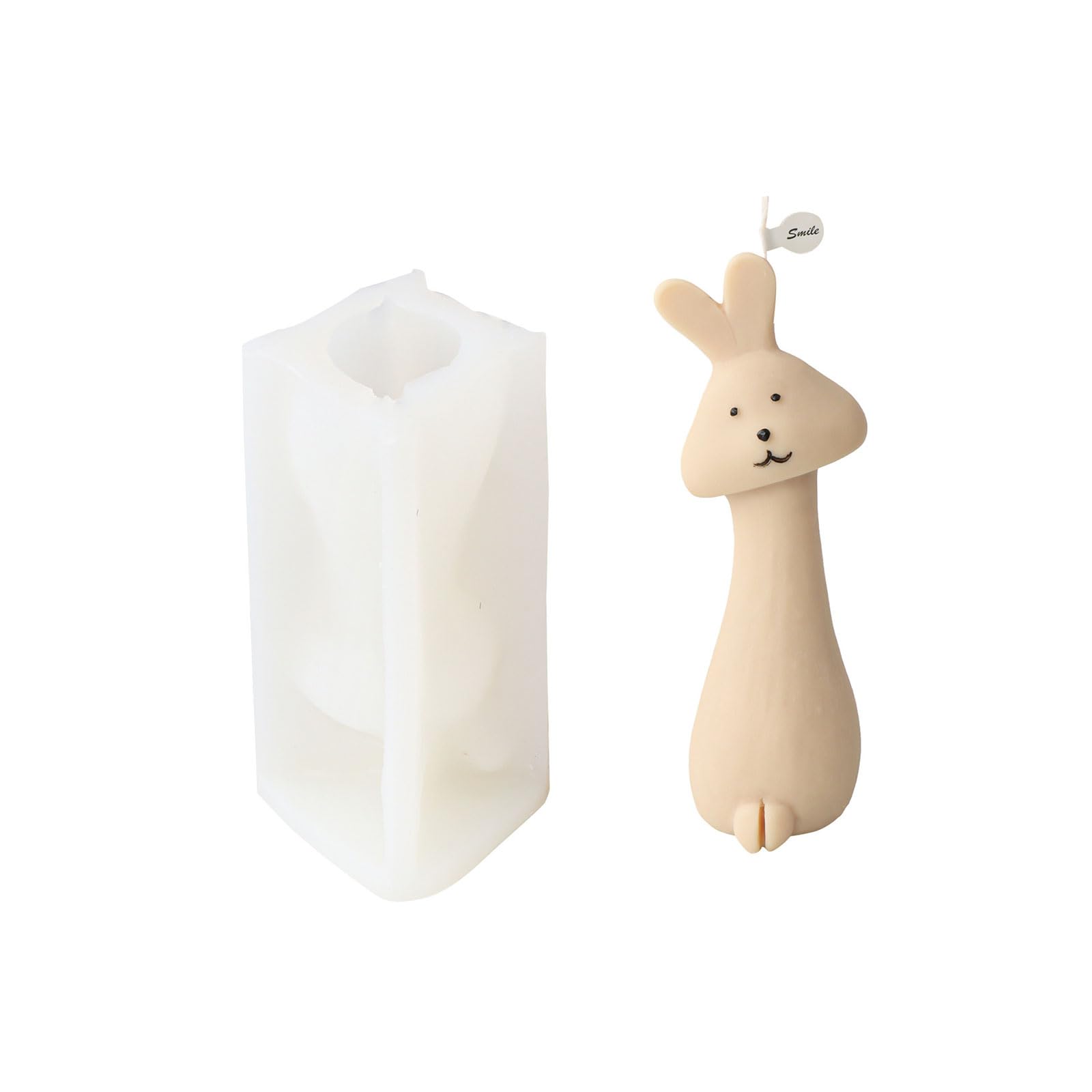 Stampo per candela a forma di cane/orso/coniglio Stampo in silicone per candela animale per decorazione della stanza con ornamento in gesso per sapone candela fai da te