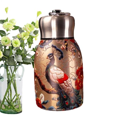 Botella compacta aislada, taza térmica portátil, recipientes de agua aislados al vacío, vaso de viaje para toda preparación, botella de agua aislada, botella de viaje aislada para el gimnasio en casa