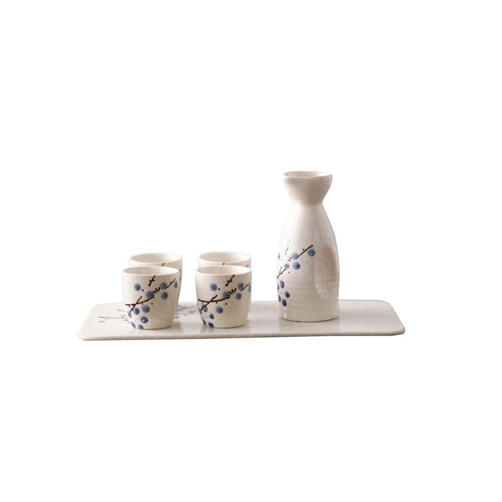 Ensemble de Tasses à saké en céramique, Ensemble de 6 pièces, Verres à vin, Froid/Chaud/thé/Shochu, Pots à saké (BQ)