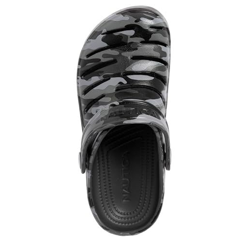 Image of Nautica Kids Clog Sandals - Slip-On Lightweight Water Shoes with Adjustable Heel Strap - Comfortable EVA Slip-Resistant Clogs for Boys & Girls - Toddler & Youth Sizes