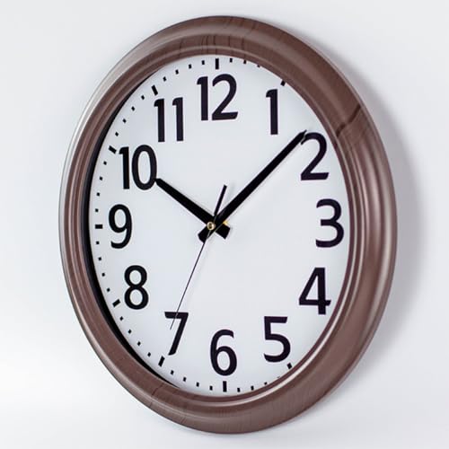 Reloj de pared de vidrio Sewroro con elegante acabado vintage redondo 5