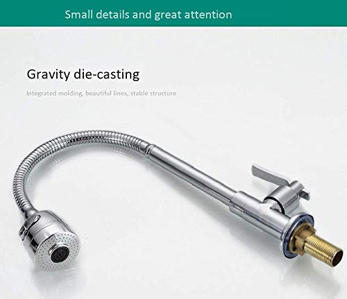 Robinet de cuisine simple eau froide rotatif 360° finition soignée - 6