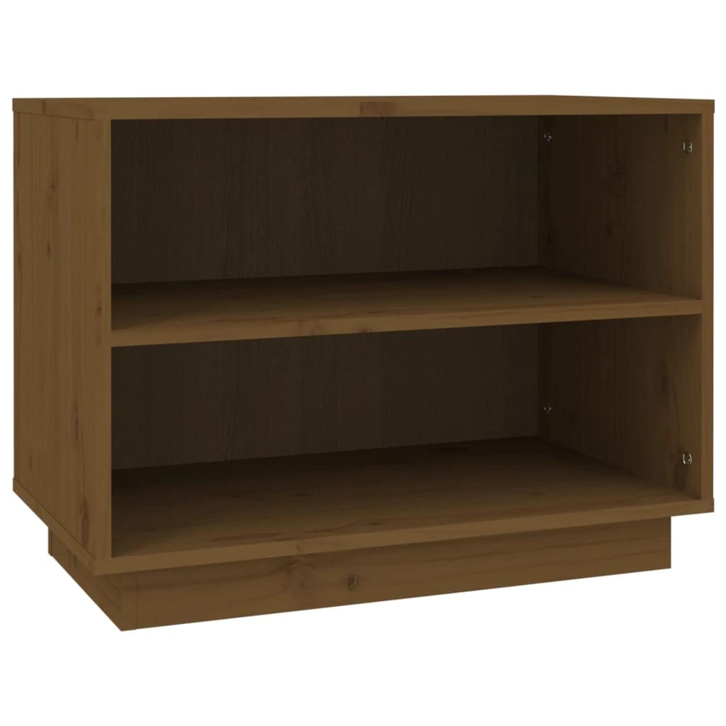 Zapatero de madera pino marrón miel 60x34x45 cm para el pasillo de casa