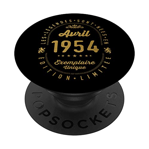 68 años Cumpleaños Las Leyendas nacen en Abril de 1954 PopSockets PopGrip Intercambiable