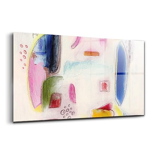 Dessin abstrait sur verre coloré Wallfluent pour raviver un mur blanc