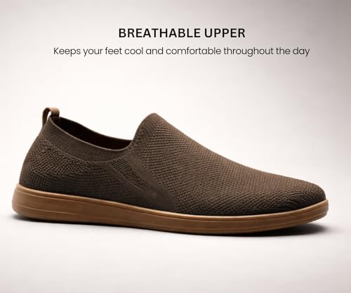 Image of Kraasa Men's Casual Slip-On Loafers | Soft Knitted Upper Breathable Flex Upper | Lightweight Comfort Shoes | TPR Sole