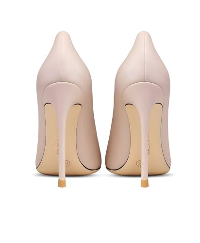 Image of Women's Pointed Toe Shallow Mouth Sexy Square Buckle Rhinestones 10cm Stiletto Heels Slip-on Wedding Party Banquet Big Size Shoes