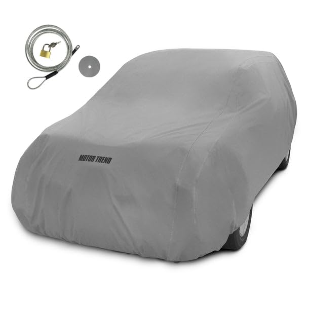 Motor Trend 4-Layer 4-Season Auto (Waterproof Outdoor UV Protection for Heavy Duty Use Full Car Cover for Vans, Suvs, Crossovers up to 225")