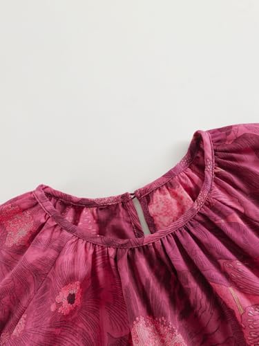 marc & janie Girls A-Line Floral Cotton Dress Soft Breathable Sweet Dresses 2500074