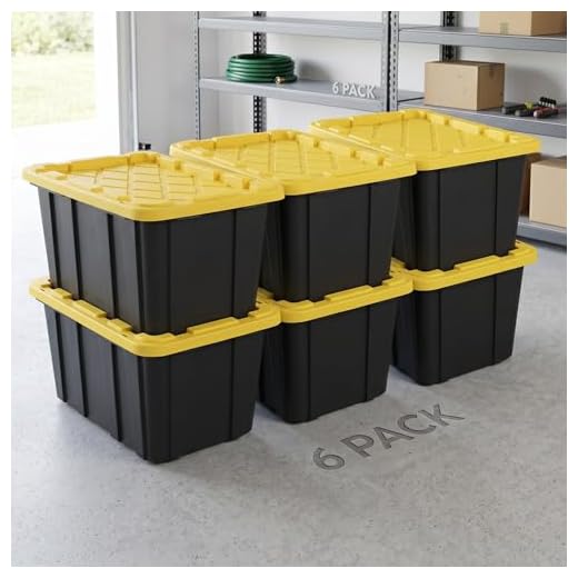 CLMSTE Heavy Duty Storage Bins, 6 Pack