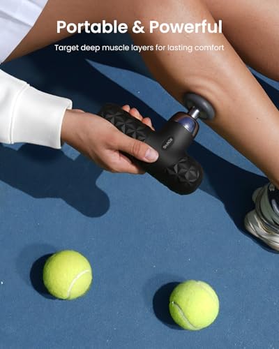 Image of RENPHO Mini Thermal Massage Gun with Heat, Color Silicone Casing, 4 Speeds