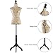 Female Dress Form Mannequin Body Torso Stand with Adjustable Height Stand Dress Form for Display or Decoration, Brown