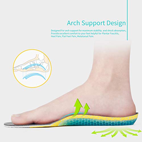 Image of Kids Running Gel Insoles Kids Shock Absorbing Arch Support Insoles Good Feet Step Aid Little Kid Us 2-3(8 1 /8-8 1 /2)