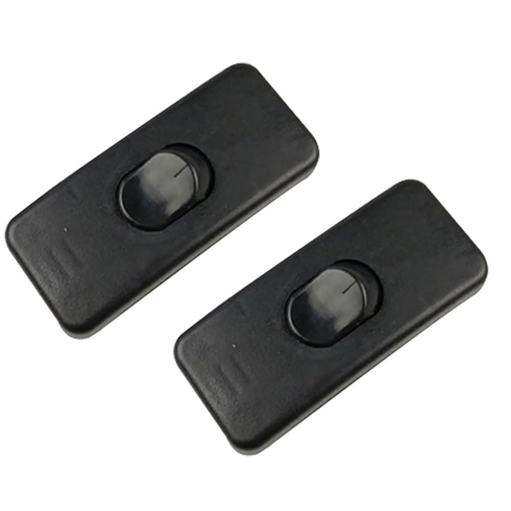 2 Pcs Inline Cord Switch, AC 250V 6A On/Off Rocker Light Switch, Double Pole Switching for Table Lamp or Small Appliance, Black
