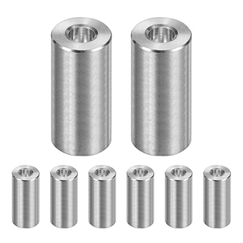 M METERXITY 8PCS M6 304ステンレススチールスペーサー6mm ID x 14mm OD x 28mm l メタルスクリュースタンドオフブッシング飛行機仕上げラウンドスペーサー304ステンレススチール用ボルトシルバー