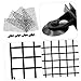 BCOATH 4 Pack Aquarium Divider Panel with Suction Cups Black Lattice Plate for Fish Tank Separation and Breeding Easy to Install Versatile Aquarium Supplies