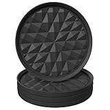 Wingcases Silicone Coasters for Drinks[4 Pack]- Cup Mat for Tabletop Protection-Non-Slip, Non-Stick, Coffee Table Decor, Great Gift for Any Occasion, Black
