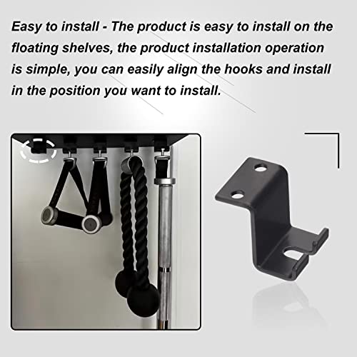 Karbay 6 Pack T Lock T-Onal Accessory Stainless Steel Shelf Hooks, Easy To Install On Floating Shelves - T Shelf Brackets Fit The T-Onal Accessories Perfectly #TOP2