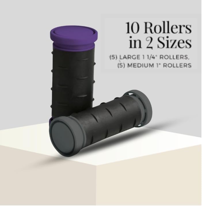 R'emiington Travel Size Professional 1.25” Compact Ceramic Hot Hair Rollers, 10-Piece Set, Ionic & Anti-Static Technology, Fast Heating, Black