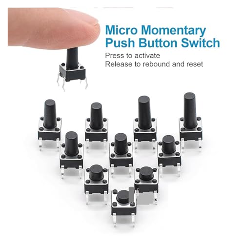 Interruptor dip 6x6x10mm táctil de 4 pines componente electrónico SMD pack de 1000 piezas 5