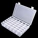 Snowkingdom Transparent Plastic Grid Box Storage Organizer for Display Collection with Adjustable Dividers - 36 Clear Grids 10.8x7.0x1.8 Ideal for Beads Earrings Jewel Crafts Collection