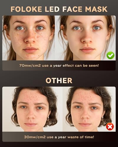 LED Light Therapy Mask Skin Care Mask, LED Red Light Therapy 630nm & 830nm Wavelength for Home Use, Body Beauty Machine for Care at Home (premium white) - Image 7