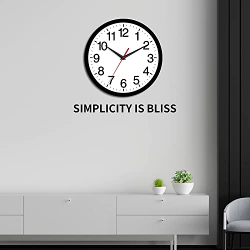 Rohioue Wall Clock, Modern 8 Inch Battery Operated Wall Clocks, Silent Non Ticking Small Analog Clock For Living Room, Office, Home, Bedroom thumb #6
